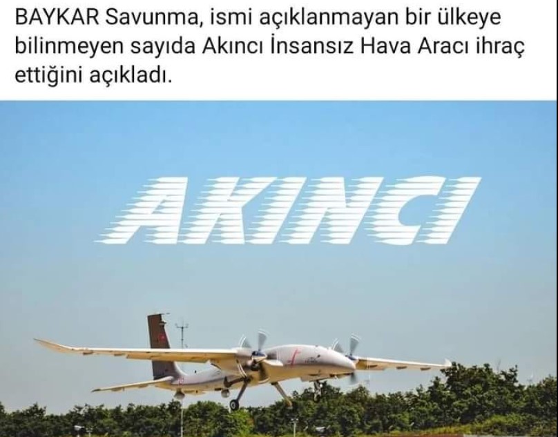 Akıncı ilk kez ihraç edildi !